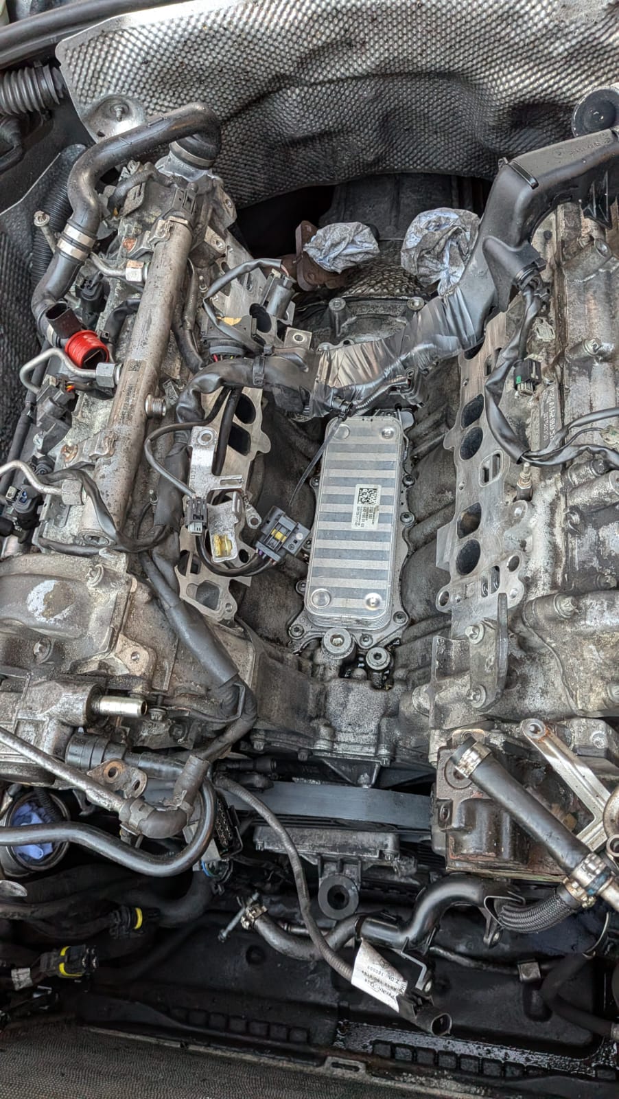 Engine strip with head removed
